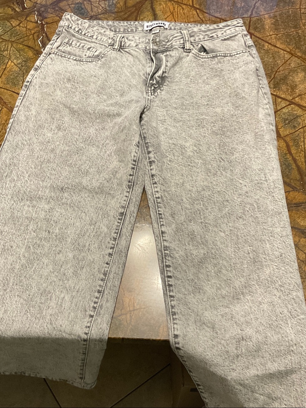 BisouBisou Light Gray Straight Leg Jeans